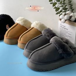 Designer slipper boots 24 hours delivery Casual outdoor Sports sandals Australian plush cotton drag sheepskin women's slippers Winter warm sizes 35-44