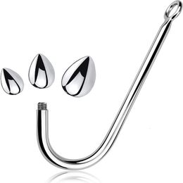 Briefs Panties Small medium large 3 balls set metal anal hook beads head butt plug dilator prostate massager insert bdsm sex toy for male 230824