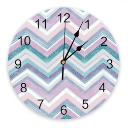 Wall Clocks Nordic Style Ripple Pink Bedroom Clock Large Modern Kitchen Dinning Round Watches Living Room Watch Home Decor
