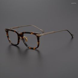 Sunglasses Frames Vintage Titanium Acetate Square Glasses Frame Men Optical Myopia Eyeglasses For Women Japanese Full Rim