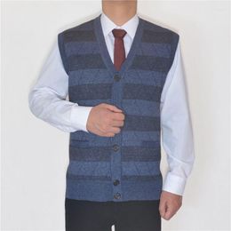 Men's Vests Autumn And Fashion Brand Cardigan Sweater V Neck Knit Vest Men Trendy Wool Sleeveless Casual Clothing C16