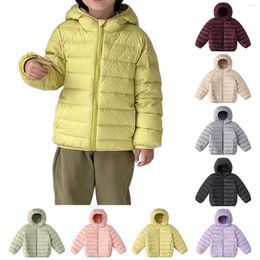 Jackets Toddler Winter Jacket Boys Girls Cute Hoodie Solid Colour Vest With Pockets For Or