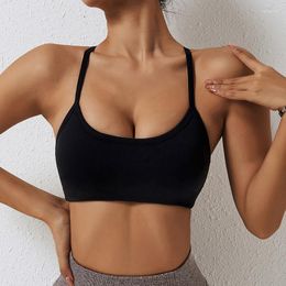 Yoga Outfit Nude Bra Quick Dry Beauty Back Sports Underwear Grinding Running Fitness Clothes Women