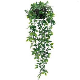 Decorative Flowers Artificial Hanging Datura Leaf Vine Potted Indoor And Outdoor Decoration