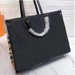 M44570 Luxury Designer bag ONTHEGO Totes MM bag Women handbags purse tote bag ladies Flower Casual PU leather shoulder bags female big purses handbag 34cm