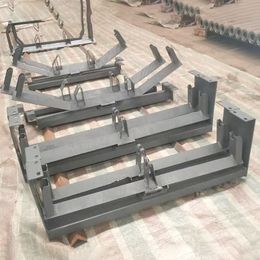 The longitudinal beam of the H-frame bracket for the supporting roller of the mining belt conveyor can be Customised according to the drawing