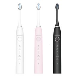 Toothbrush Supecare Sonic Electric Toothbrush for Adults With 2 Replacement Heads Rechargeable Waterproof Travel Tooth Brush 5-gear Modes 230824