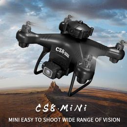 2023 New CS8 Mini Drone 4K Dual Camera HD Professional Obstacle Avoidance 360 RC Wide Angle Adjustable ESC RC Quadcopter Toy HKD230812