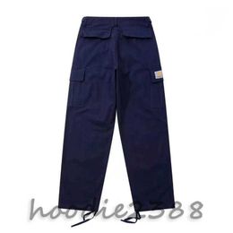 Polychromatic scheme Kaha T overalls couple retro multi-pocket casual loose men's and women's straight leg pants, niche designer pants 1003