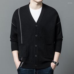 Men's Sweaters High End Knitwear Sweater Cardigan Autumn And Winter V-neck Classic Casual Trend Loose Japanese External Coat Men