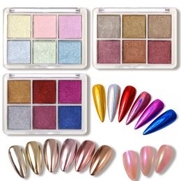 Nail Glitter Solid Powder Laser Aurora Mirror Chrome Metallic Holographic Pigment Art Manicure Accessory