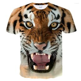 Men's T Shirts Cool Funny Lion 3D Animal Printed T-shirt Child Tee Men Personality Breathable Summer Casual Boy Girl Short Sleeve Clothing