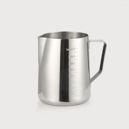 Hip Flasks Stainless Steel Milk Frother Jug With Scale Coffee Latte Espresso Barista Pitcher Pot Accessories