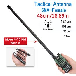 Walkie Talkie Abbree WalkieTalkie CS Tactical Foldable Antenna SMA Female VHF UHF Dual Band For Baofeng UV 5R UV 13 PRO UV S9 Plus UV 16 UV 9R 230823