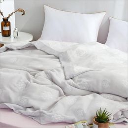 Blankets 200 230cm 8 Layers Muslin Cotton Gauze Blanket Soft Throw Plaid For Adults On Bed/Sofa/Plane/Travel Bedspread Quilt Coverlet