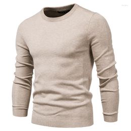 Men's Sweaters Men Autumn Casual Solid Thick Wool Cotton Sweater Pullovers Outfit Fashion Slim Fit Pullover FD08181154
