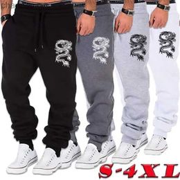 Fashion Men Trousers Fitness Sweatpants Chinese dragon Casual Pants Soft Sports Pants Jogging Pants Plus Size S-4XLLF20230824.