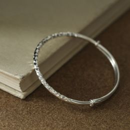 999 Fine Silver Bracelet Literary Fresh Ling Nian Niche Design Sense Push-pull Couple Bracelet Versatile Temperament