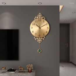 Wall Clocks Restaurants Alarm Clock Modern Living Room Large Kitchen Mechanical Minimalist Luxury Wanduhr Fashion Decoration ZLXP