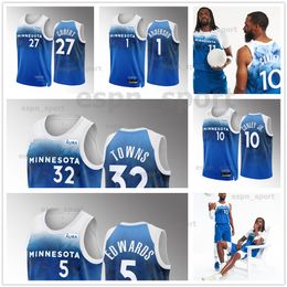 2023-24 City Edition Timberwolve Jerseys Anthony Edwards Mike Conley Karl-Anthony Towns Rudy Gobert Kyle Anderson Jaylen Clark Minnesotas MIN Jersey