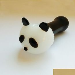 Smoking Pipes Arrival Glass Hand Creative Panda Style Tobacco Burner Rig Bong 11Cm Length Drop Delivery Home Garden Household Sundri Dhzr4
