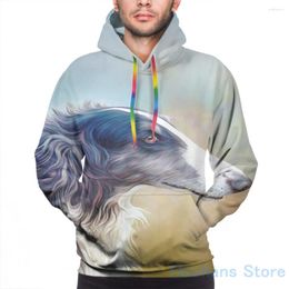 Men's Hoodies Mens Sweatshirt For Women Funny Borzoi Beauty Print Casual Hoodie Streatwear