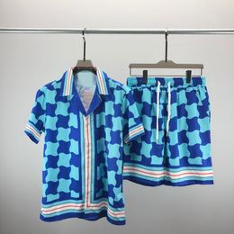 Men's Tracksuits Holiday Tops Tracksuit Summer Harajuku Outfits Set Floral Print Beach Shorts Short Sleeve Shirts For Men Hawaiian ropa camisas 230823