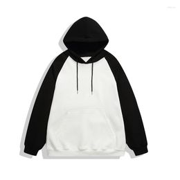 Men's Hoodies Oversized Streetwear Autumn Casual Pullovers Hooded Clothing Brand Male Sweatshirts Patchwork Korean Fashion