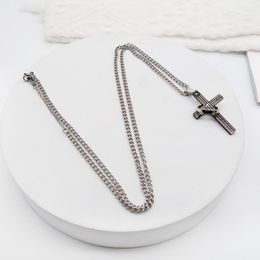 Chains Hipster Men Hip Hop Simple Cross Necklace For Women's Party Women Female Charm Jewelry Couple Gifts Wholesale