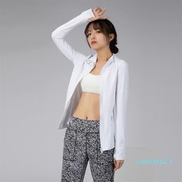 Women Athletic Sport Shirts Fit Long Sleeved Fitness Coat Yoga Tops with Thumb Holes Gym Jacket Workout Sweatshirts285n