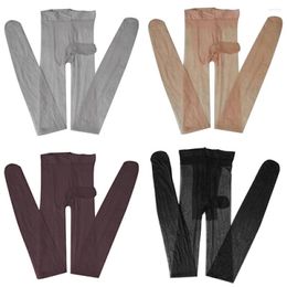 Men's Socks Selling Men Sexy Tulle See Through High Elastic Transparent Ultrathin Stockings Male Open-crotch Pantyhose With JJ Sleeve