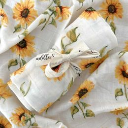 Blankets Bamboo Baby Blankets Newborn Baby Stuff Cotton Baby Muslin Swaddle Wraps Kid Blanket Soft Print Infant Towel Wrap