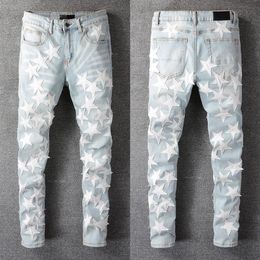 Hip Hop Mens Jeans Head Casual Long Pants Men Sportswear Jogger Tracksuit Causel Camouflage Stitching Trousers310c