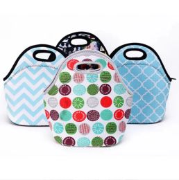 Sublimation Neoprene Lunch Bags Heat Press Blanks Travel Outdoor Handbag DIY