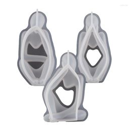 Baking Moulds 2D Thinker Portrait Ornaments Epoxy Resin Silicone Mold Simple European Abstract Body Candle Home Decor