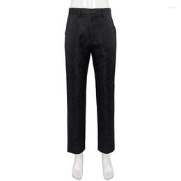 Men's Pants Straight Leg Spring And Autumn British Solid Colour Simple Casual Large Size