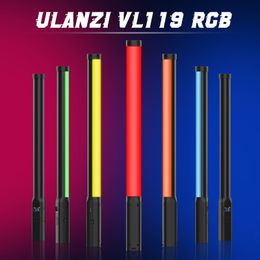 LED Light Sticks Ulanzi VL119 Handheld RGB Colorful Stick Light 19.68 inch Handheld LED Light Wand CRI 95 2500K9000K Pography Studio Lamp 230823