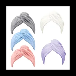 Bath Accessory Set Microfiber Hair Towel Wrap 5 Pack Turbans Super Absorbent For All Types Anti Frizz