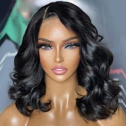 Short Bob Wigs Body Wave 13x4 13X6 Lace Frontal Wigs Brazilian 180% Pre Plucked with Baby Hair Human Hair Wigs for Women on Sale