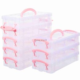 8 Packs Stackable Case Organiser Hard Plastic Kids Stationary Brush Child Cartucheras Para Nios HKD230812