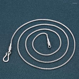 Chains Weave Rope Chain Creative Buckle Necklace Pendant Pure 925 Sterling Silver Fashion Jewellery Women Men 2023 N11