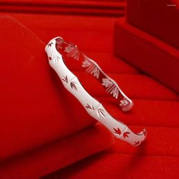 Bangle Beautiful Elegant Wedding 925 Silver Cuff Women Men Bamboo Bracelets High Quality Fashion Classic Jewellery