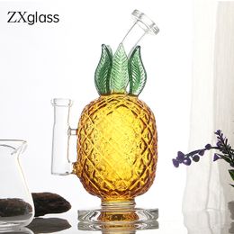 Wholesale Thick Pineapple Bongs Glass Unique Design for Hookah Rigs 7 Inch Smoking Pipes Bong Bubblers Mimi Dab Rig Multi-color Water Pipes With 14mm Funnel Bowl