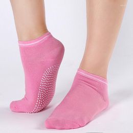 Women Socks Short Gym For High Elastic Non Slip Foot Massage Solid Cotton Exercise Fitness Sports Pilates Trampoline