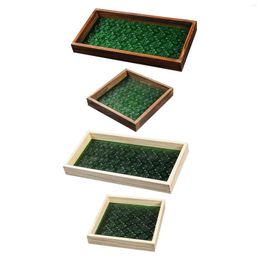 Tea Trays Wooden Serving Tray Decorative Chinese Style Retro Fruit Platter Snack For El Dinners Restaurant Bar