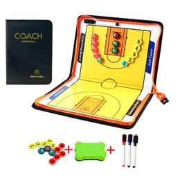 Balls 1Set Foldable Magnetic Tactic Board Soccer DoubleSided Coaching Coachs Tactical Football Basketball Game Training Clipboard 230823