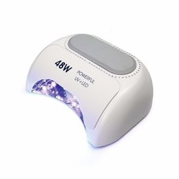 Nail Dryers IBelieve Professional Dual Chip UVLED Lamp 48W Quick Curing Nail Dryer Timing Luminaria Varnish Solidify Ongles Manicure Light 230824