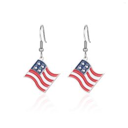 Dangle Earrings Stainless Steel National Flag Fashion Delicate Silver Colour Lady Jewelery Drop Gifts For Women