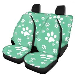 Car Seat Covers Durable Front&Rear Automobile Protector Cute Dog Print Elastic Cover Set Universal Vent Accessories
