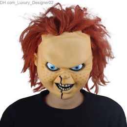 Horror Chucky Demon Mask Cosplay Child's Play Guys Clown Scary Joker Killer Latex Helmet Halloween Carnival Party Costume Props Q230824